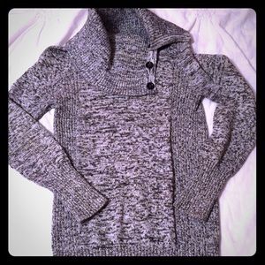 Cache Button-neck Cowlneck Sweater