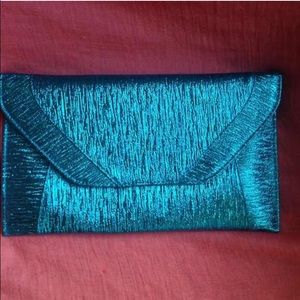 Metallic Blue Clutch