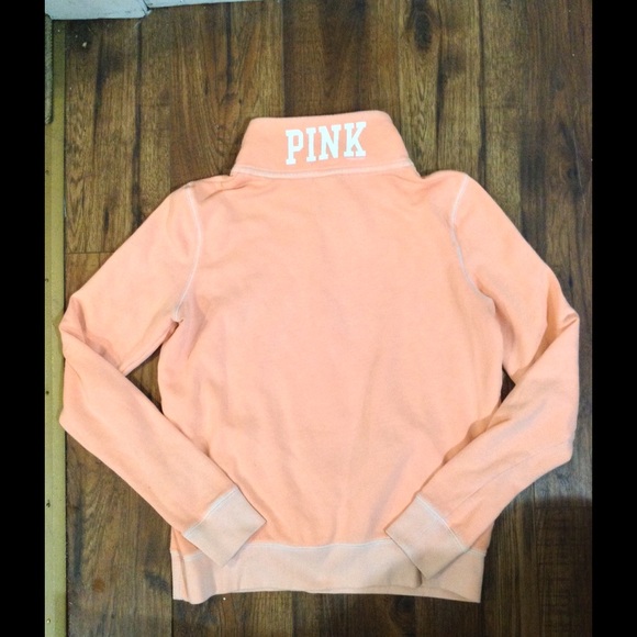 SOLD🚨🚨🚨 Peach Victoria secret pink 1/2 zip up - Picture 2 of 2