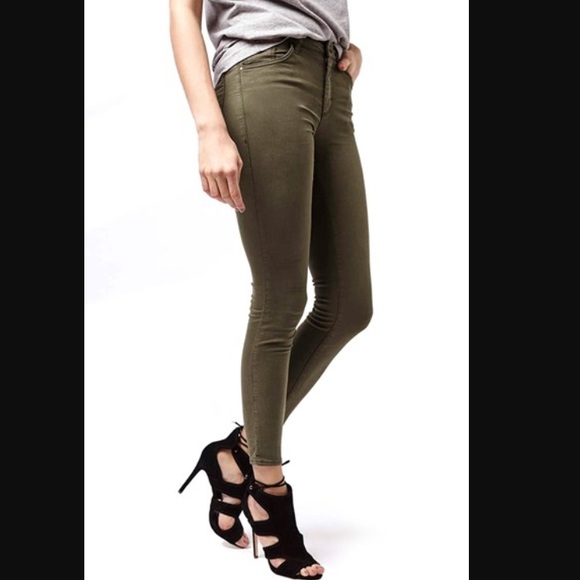 Topshop Moto Leigh in Green