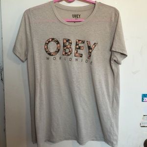 Obey floral tee