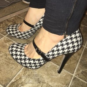 Madden Girl Black and White Heels
