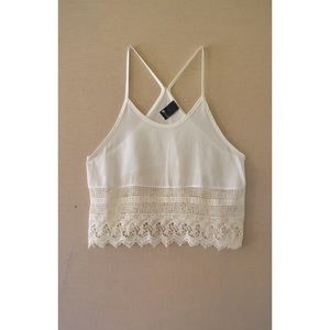 Swell White Lace Crop Top