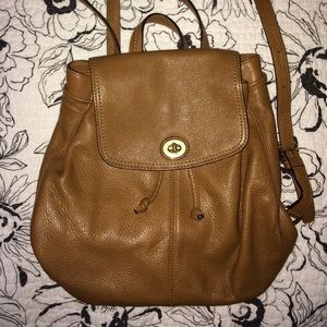Leather Coach backpack 👜