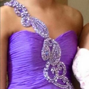 Purple Sherri Hill prom dress