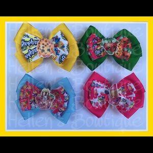 Shopkins Small Hair Bows 3.5"