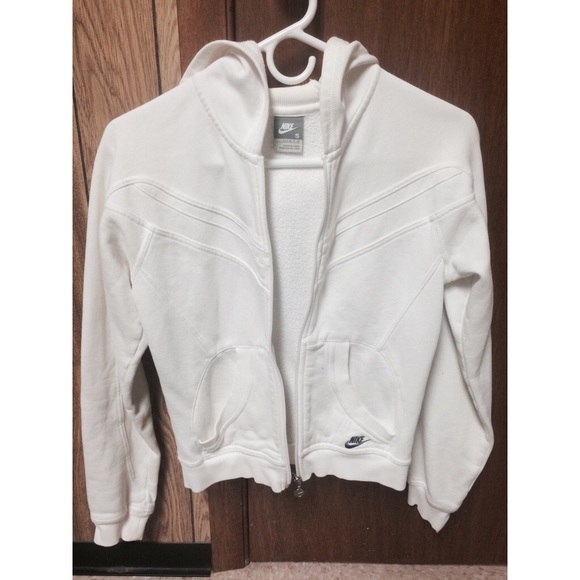 Nike vintage white hooded sweater