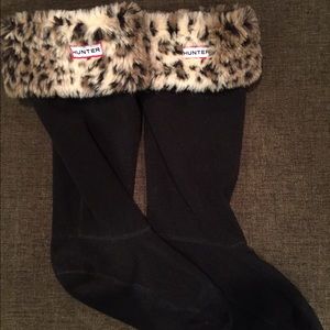 Hunter boot socks, leopard pattern