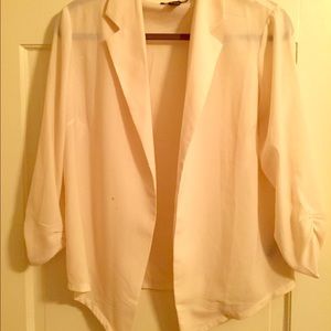 Cream lightweight casual blazer