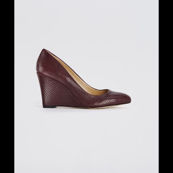 Ann Taylor Lynda Exotic Leather Wedges
