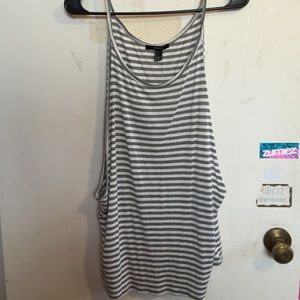 Grey/white striped tank