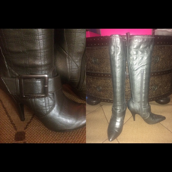 BCBGirls high dark silver boots