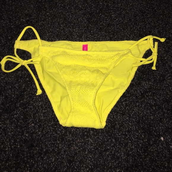 Never worn Yellow Crocheted Bikini Bottoms