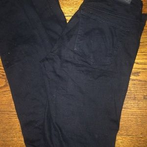 Black AG "cigarette leg" jeans