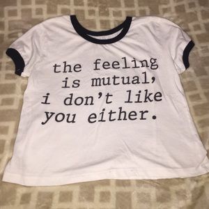 Sassy graphic crop top