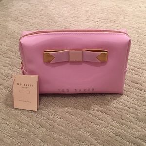 Ted Baker Large Bow Cosmetic Bag in Dusk Pink