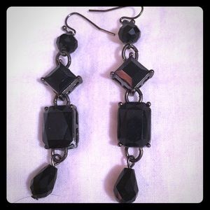 Black Gem Earrings