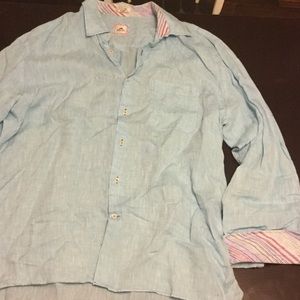 Men's Peter Millar linen button up size XL