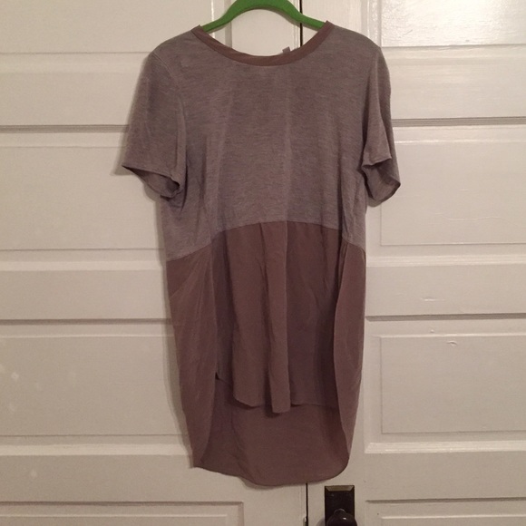 Wilfred heather grey color block blouse