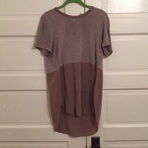 Wilfred heather grey color block blouse