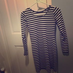 Long sleeve striped dress