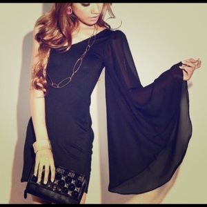 Black Chiffon Party Dress