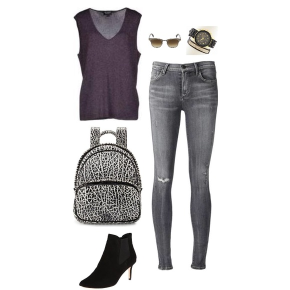 Black watch and pavé faux leather bracelet set - Picture 3 of 3