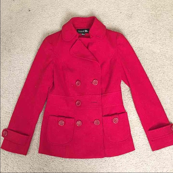 Red trench coat