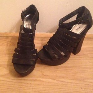 Strapped Black Heels