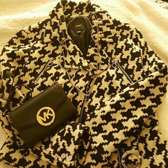 Black and white coat