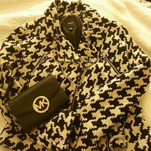 Black and white coat