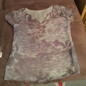 Banana Republic short sleeve floral blouse