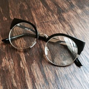 Cato Accessories - Black & Metal Round Glasses Cato Accessories - Black & Metal Round Glasses