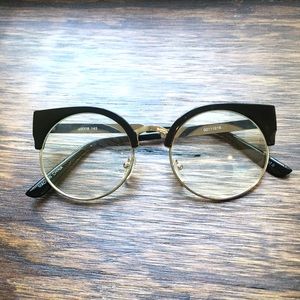 Cato Accessories - Black & Metal Round Glasses Cato Accessories - Black & Metal Round Glasses