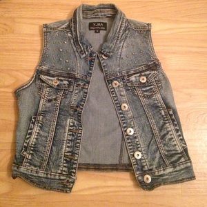 Studded Denim Vest