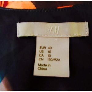 H&M Dresses - H&M Bow Floral shoulder Dress purple black 10 H&M Dresses - H&M Bow Floral shoulder Dress purple black 10