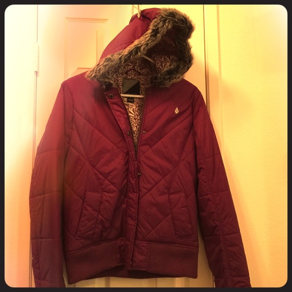 Volcom jacket with fur hoodie