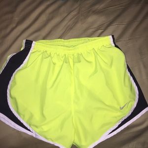 Yellow and Black Nike Shorts