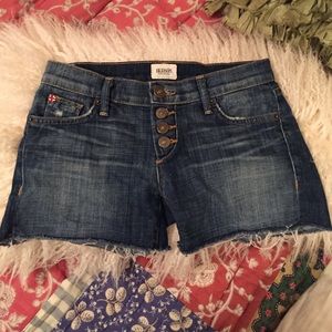 Hudson Denim Blue Cutoffs
