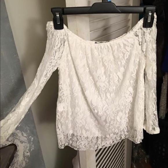 Long sleeves off the shoulder top