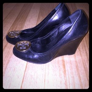 Tory Burch Leather Sophie Wedges- size 8