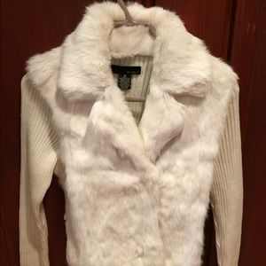 Kaisely women's front rabbit fur jacket M
