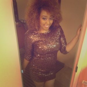 ✨✨Brown Sparkle Sequins Dress!✨✨
