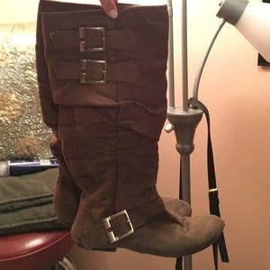 Knee high brown boots