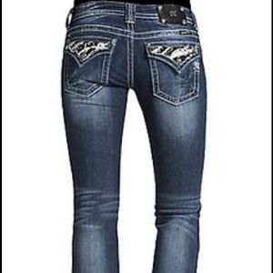 MISS ME light wash faded boot cut jeans