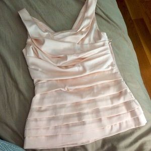 Express Silk Pink Sleeveless Blouse