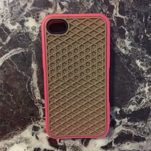 iPhone 4 phone case pink Vans sole print