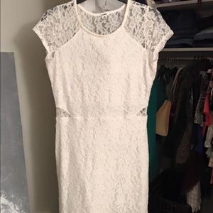 Formal white lace dress