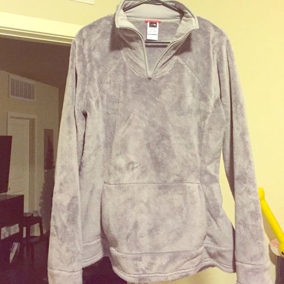 Super cozy gray North Face pullover-women's XL