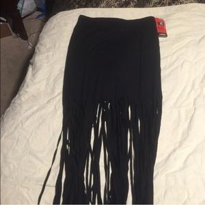 Black Fringe Skirt
